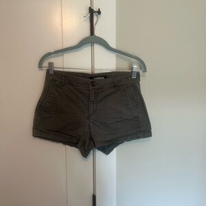 Express Women's Dark Green Cargo Shorts